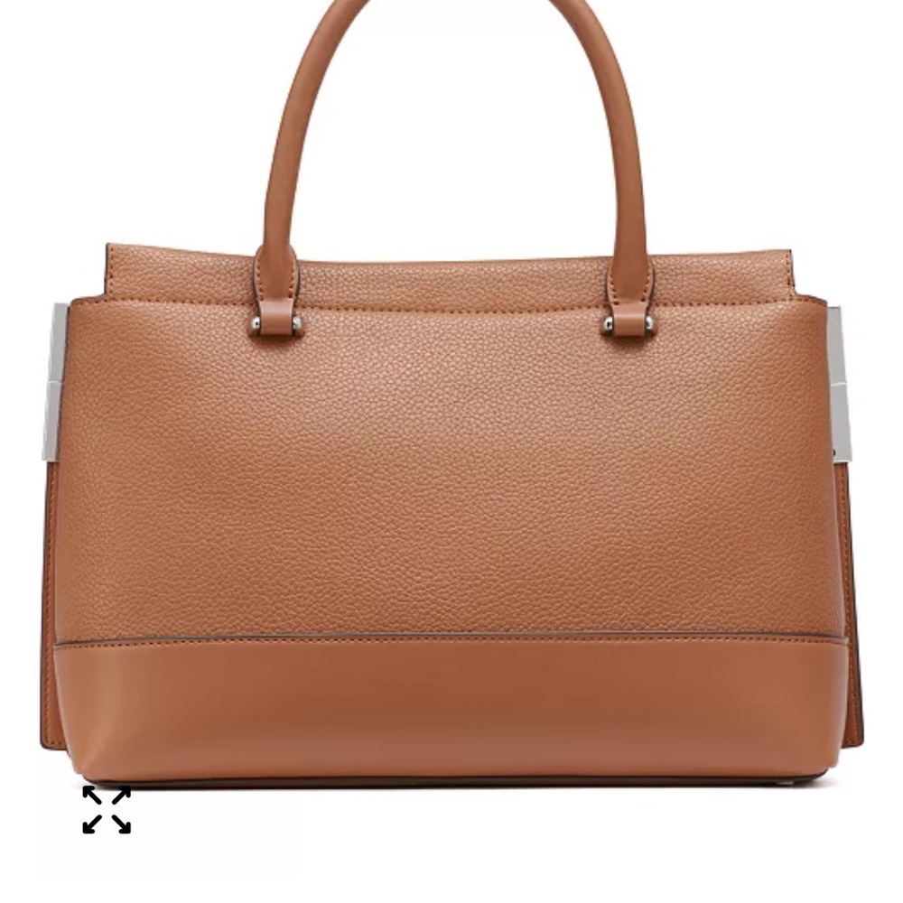 Calvin Klein Brown Women's Tote Bag Bianca Triple Compartment Convertible Satche - Picture 9 of 11